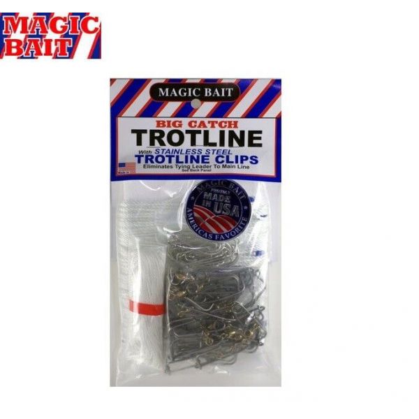 Magic Bait Big Catch Trotline with Stainless Steel Trotline Clips (BCTSSTC)  - Fishingurus Angler's International Resources