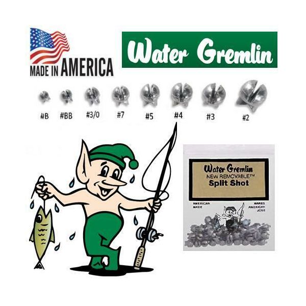 Water Gremlin Removable Split Shot (Choose Size) PSS - Fishingurus Angler's  International Resources
