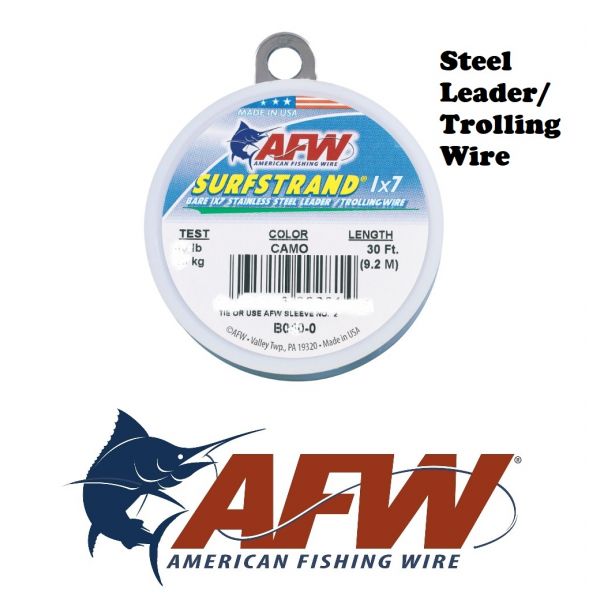American Fishing Wire Surfstrand X7 Camo 30ft (Select Lb Test) B0