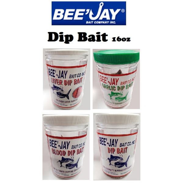 Bee Jay Bait Co Dip Bait 16oz (Select Flavor) BJDB - Fishingurus Angler's  International Resources