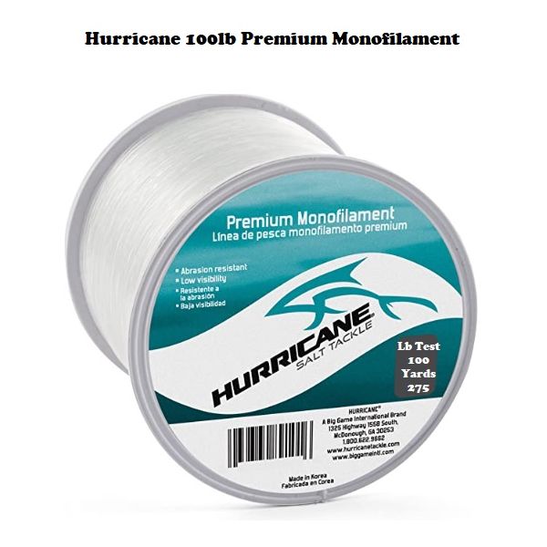 Hurricane 100lb Premium Monofilament 275yds HCM-100