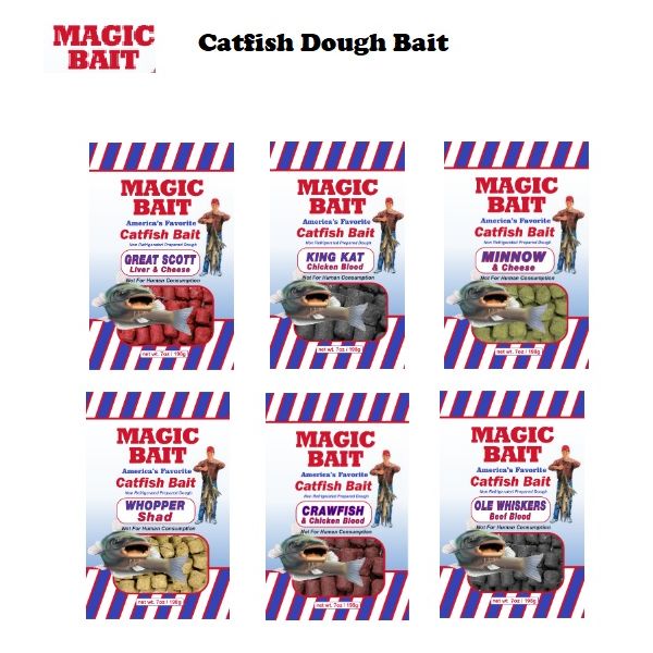 Magic Bait Catfish Dough Bait 7oz Bag (Select Flavor) MBCDB