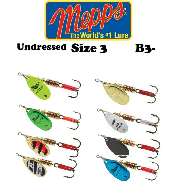 Mepps Aglia Bait Series Size 3 Undressed (Select Size) B3 - Fishingurus  Angler's International Resources