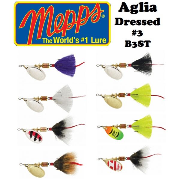 Mepps Aglia Dressed Size 3 (Select Color) B3ST - Fishingurus