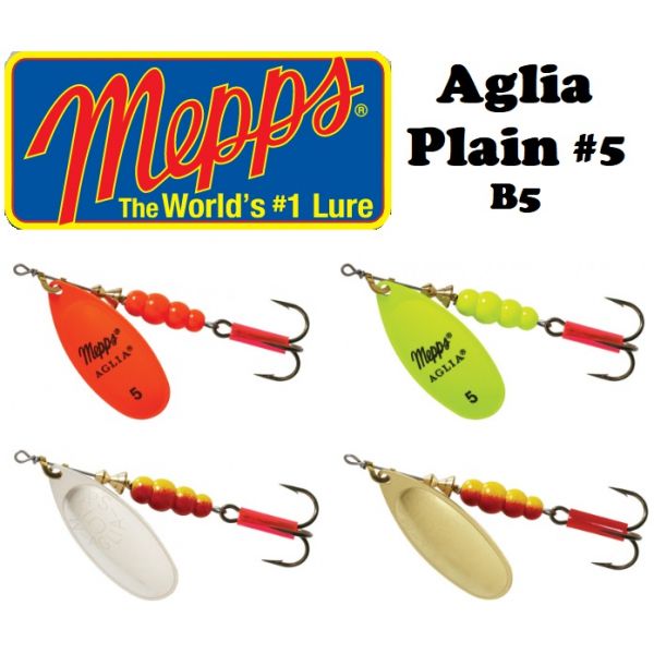 Mepps Aglia Plain Size 5 (Select Color) B5 - Fishingurus Angler's
