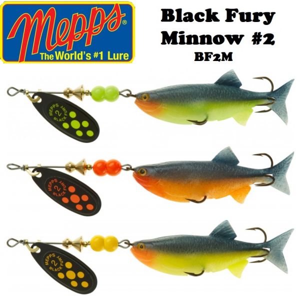 Mepps Black Fury Mino Size 2 (Select Color) BF2M - Fishingurus Angler's  International Resources