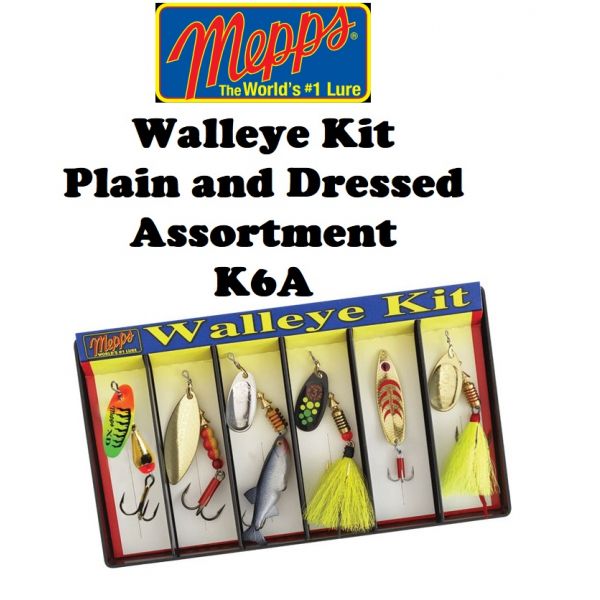 Mepps Walleye Kit Plain And Dressed Assortment K6A - Fishingurus Angler's  International Resources