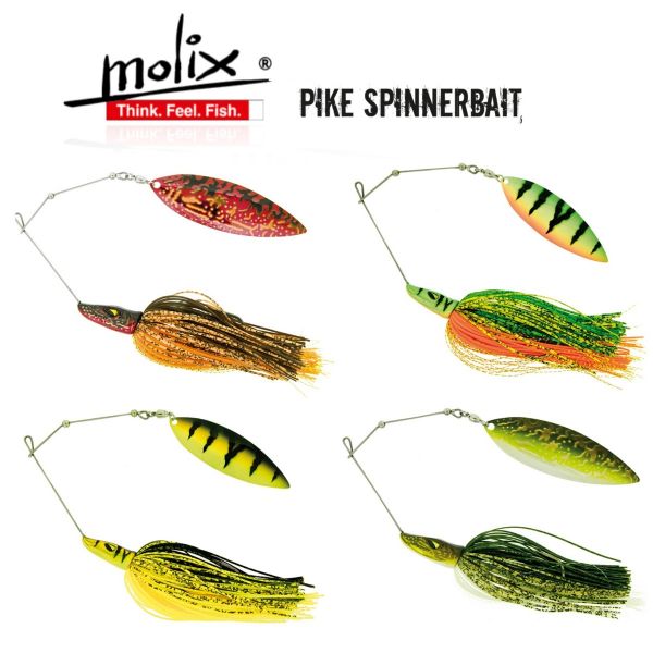 Molix Pike Spinnerbait Single Willow (Select Color) PS1SW-PS - Fishingurus  Angler's International Resources
