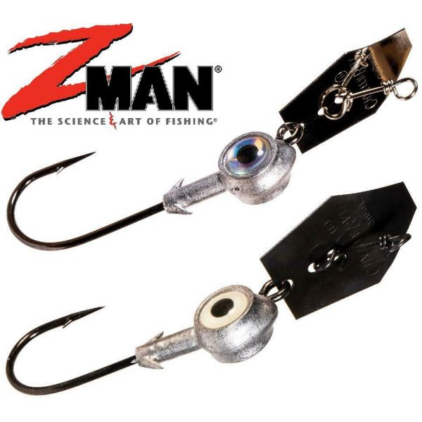 Z-Man Eye-Strike Skirtless ChatterBait 2PK 4/0 3/8 oz. (Select Blade Color)  - Fishingurus Angler's International Resources