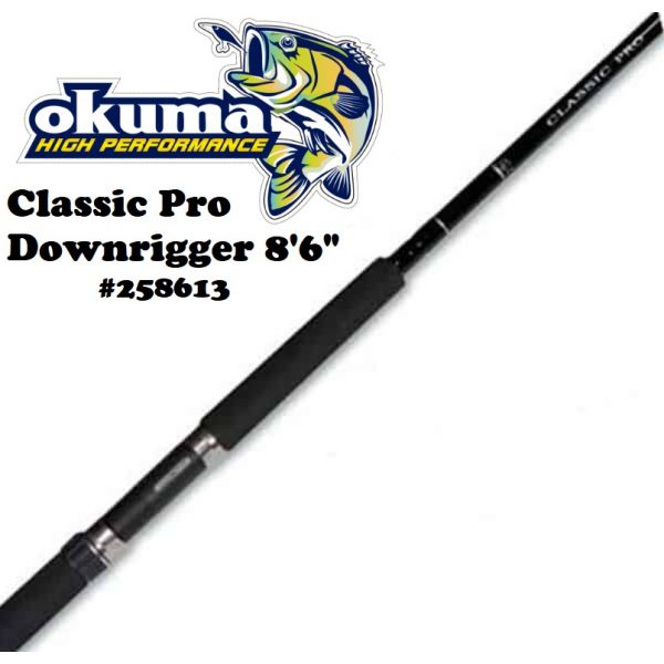 Okuma Classic Pro 8'6 Downrigger Trolling Rod Medium 2pc 258613
