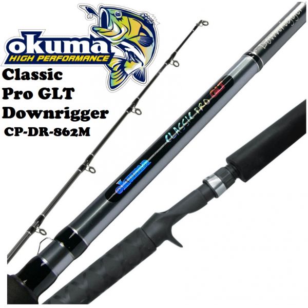 Okuma Classic Pro GLT 8'6 Downrigger Trolling Rod Medium CP-DR-862M