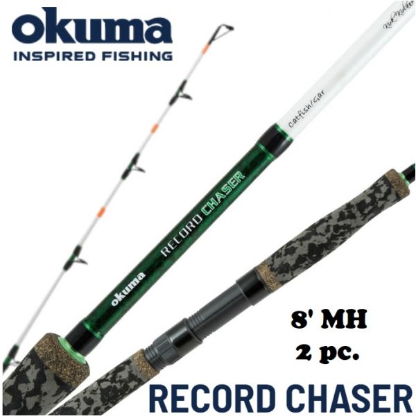 Okuma Record Chaser 8' MH 2Pc. Catfish/Gar Spinning Rod - Fishingurus  Angler's International Resources