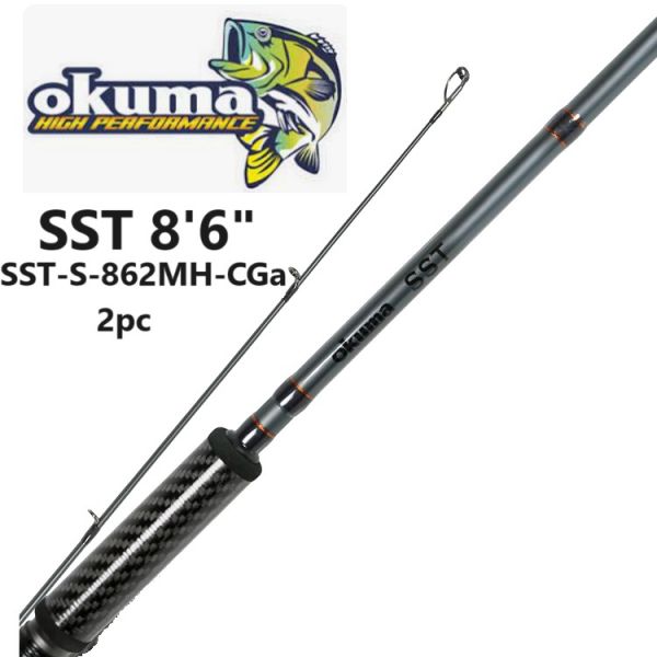 Okuma SST Carbon Grip Spinning Rod 8'6'' Med Hvy 2pc SST-S-862MH