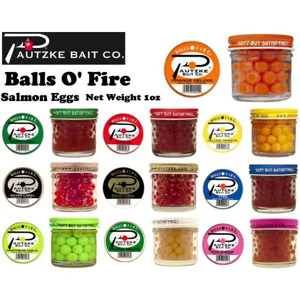 Pautzke Balls O' Fire Salmon Eggs 1oz (Select Color) PBOFSE - Fishingurus  Angler's International Resources