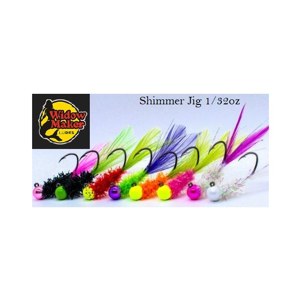 Widow Maker Lures Tungsten Shimmer Jig 1/32oz 2pk (Select Color) TSJ132