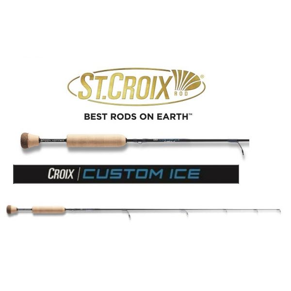 St. Croix Custom Ice 36'' Medium Light Fast Spinning Ice Rod Spoon Hopper  CI36MLF