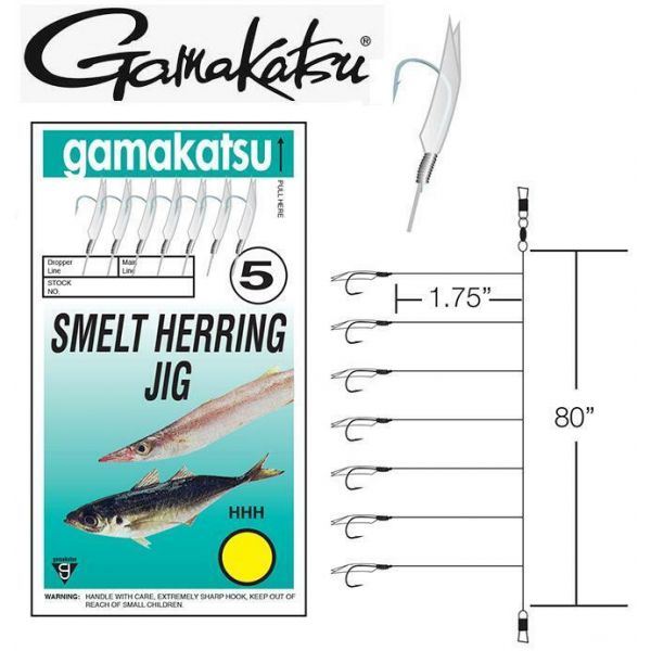 Gamakatsu Smelt Herring Jig 1pk 5810 (Choose Size) - Fishingurus