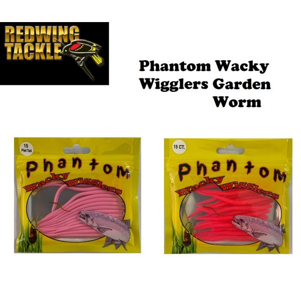 Redwing Tackle Phantom Wacky Wiggler Flat Tail Worm (Select Color) WWFT- -  Fishingurus Angler's International Resources