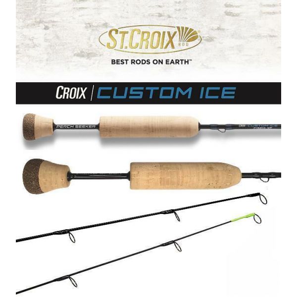 St. Croix Custom Ice 32 Medium Light Spinning Ice Rod Deep Spoon