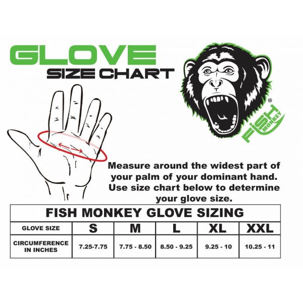 Fish Monkey The Yeti Mitten Premium Ice Fishing Glove FM36-GB 2 Sizes