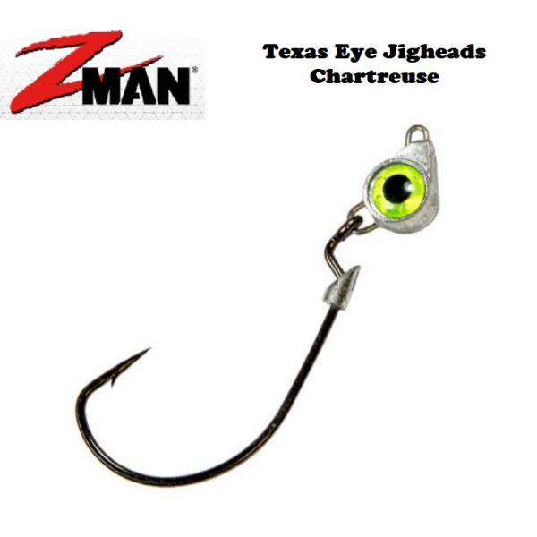 Z-Man Texas Eye Swinging Jig-Head Chartreuse (Select Weight) TXJH-05PK3 -  Fishingurus Angler's International Resources