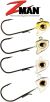 Z-Man Finesse EyeZ Minnow-Style 1/4oz 3/0 Jigheads 3-Pack (Select Color) FEL14