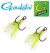 Gamakatsu G Finesse Feathered Treble Chartreuse MH 2-Pack (Select Size)