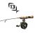 13 Fishing Snitch/Decent Inline Ice Combo 25'' Quick Tip Right Hand SND25QTRH