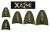X-Zone Lures Tungsten Arrowhead Weight Green Pumpkin (Select Size) TAWWGP