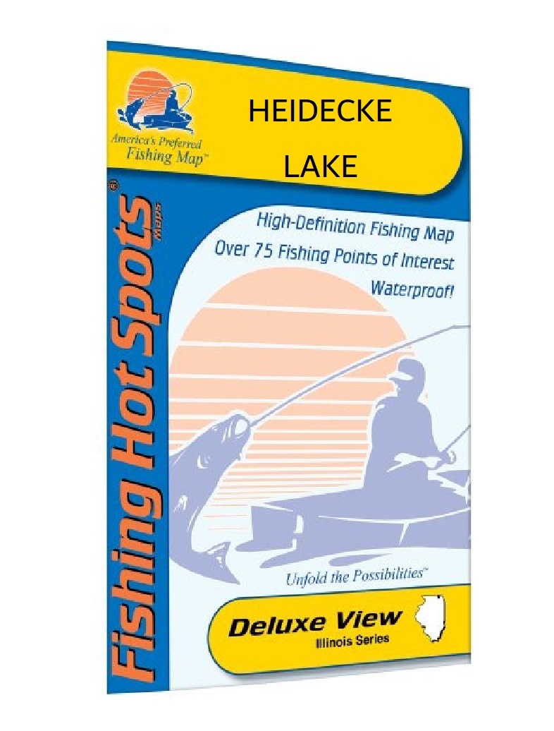 Fishing Hot Spots Map Heidecke Lake Illinois M216 Contours Points Info ...