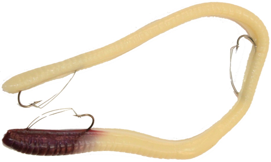 Ike-Con The Bubba Worm Pre-Rigged Scented 12'' Worm (Select Color)