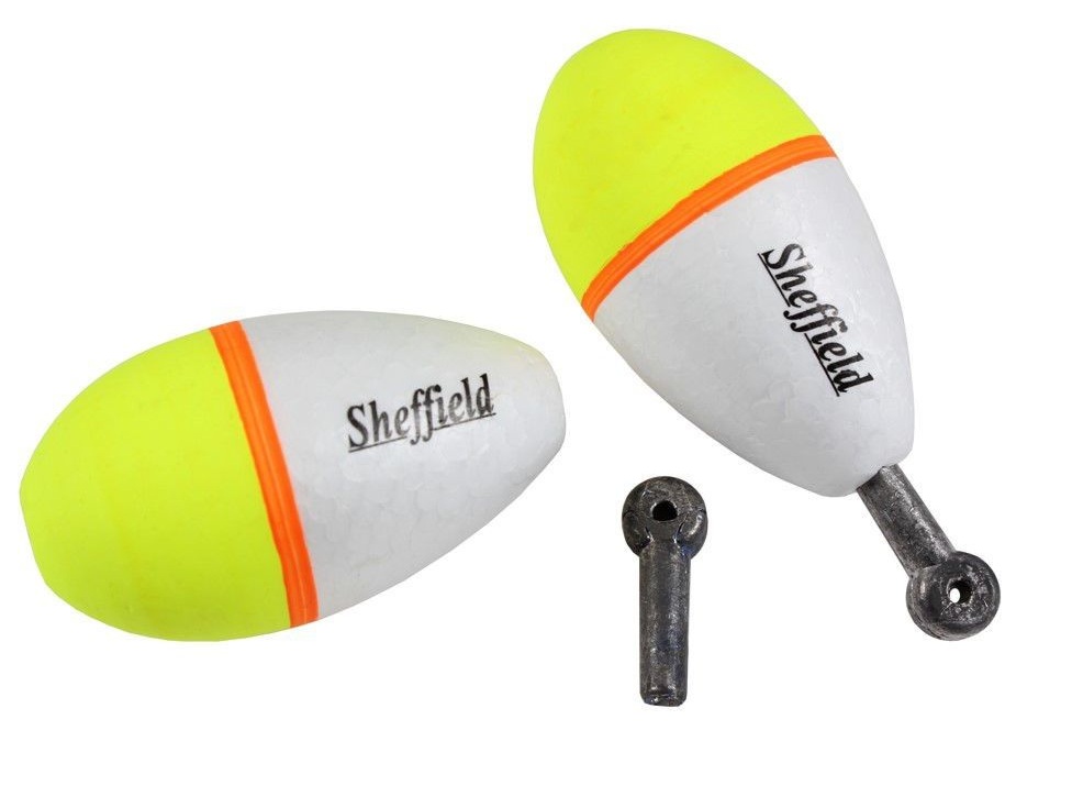 Sheffield Foam Floats W/ Weighted Peg Chartreuse 2-Pack