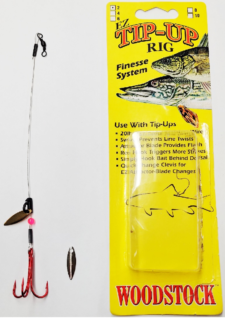 Woodstock EZTR4 4 RED TREBLE HOOK & 6 IN. 20LB WIRE FOR TIPUPS for